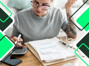 caucasian-woman-with-invoices